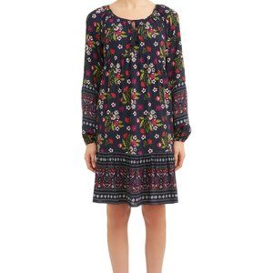 Time and Tru Floral Long Sleeve Boho Dress